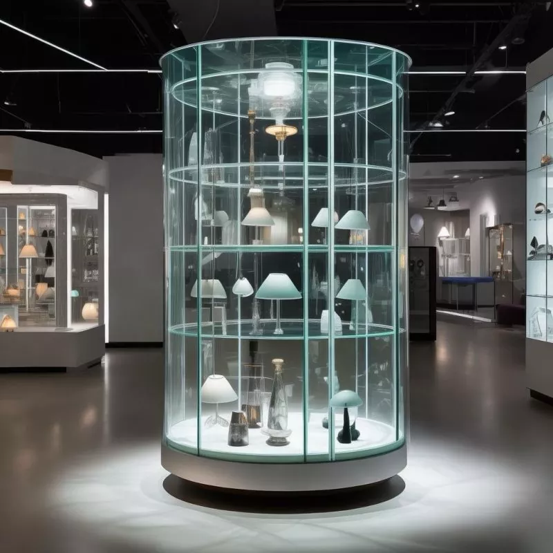 Điều gì làm cho tủ trưng bày chiếu sáng xoay bằng kính trở thành giải pháp lý tưởng để trưng bày sản phẩm của bạn