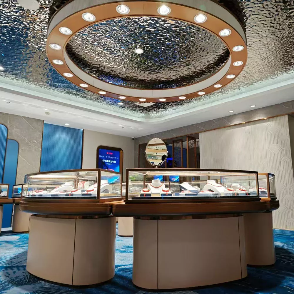 Showcase trang sức gắn tường bằng thép không gỉ