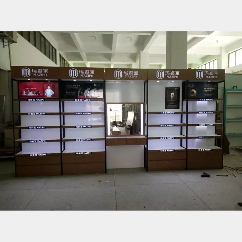 Tủ trưng bày nước hoa bằng gỗ